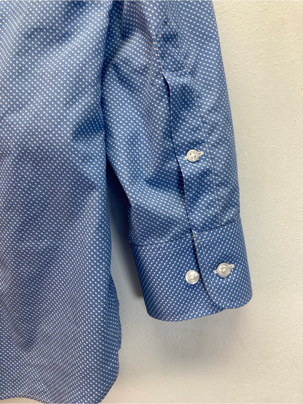 Bonobos Men's Tailored Slim Fit Shirt 16.5/33 Blue Microprint Wrinkle Free - Picture 6 of 16